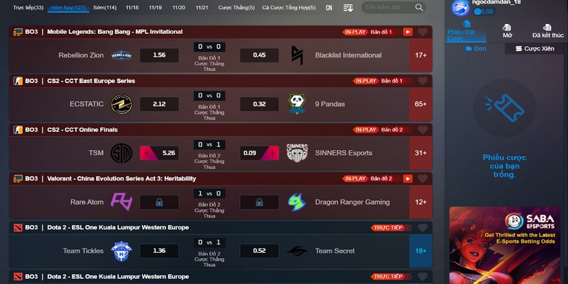 Thể thao điện tử Kubet11 - Sảnh Cá Cược Hot Nhất Hiện Nay 2 Kubet11 cung cấp bảng kèo với tỷ lệ hấp dẫn
