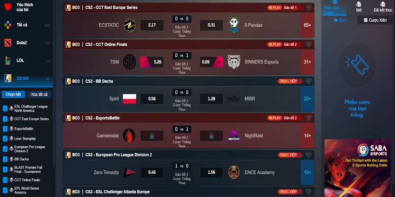 Thể thao điện tử Kubet11 - Sảnh Cá Cược Hot Nhất Hiện Nay 4 Quan sát thông tin bảng kèo Kubet11